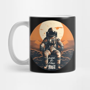 Funny Astronaut Solar Eclipse Watcher, Umbraphile Total Solar Eclipse 2024 Art Mug